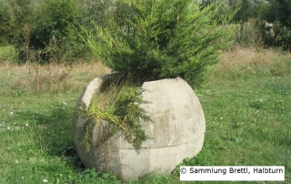 Ein Kugelbunker bei Potzneusiedl. Ein Relikt vom Kriegsende 1945.